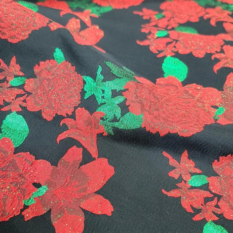 Brocade Jacquard Floral Fabric