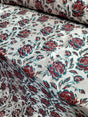Red Brocade Floral Jacquard Fabric