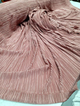 Pleated Stretch Fabric Dusty Rose