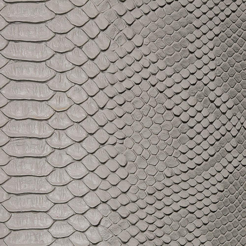 Silver Faux Viper Sopythana Snake Skin Vinyl Fabric,