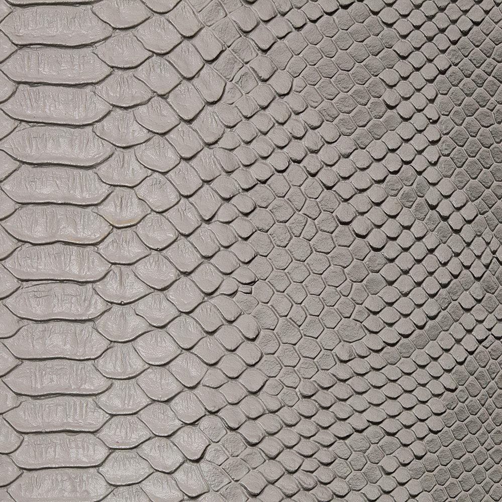 Silver Faux Viper Sopythana Snake Skin Vinyl Fabric,