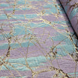 Brocade Jacquard Lavender Blue Rose Gold Metallic