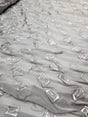 Embroidered Silk Chiffon Polyester Fabric Gray