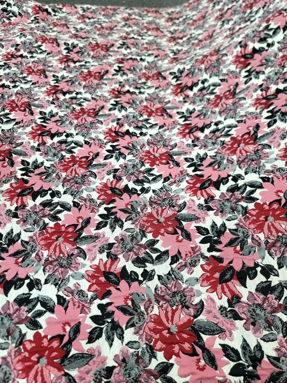 Brocade Jacquard Chenille Floral Mauve Green