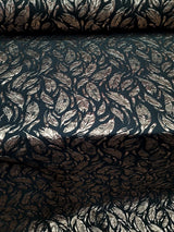 Black Gold Brocade Fabric