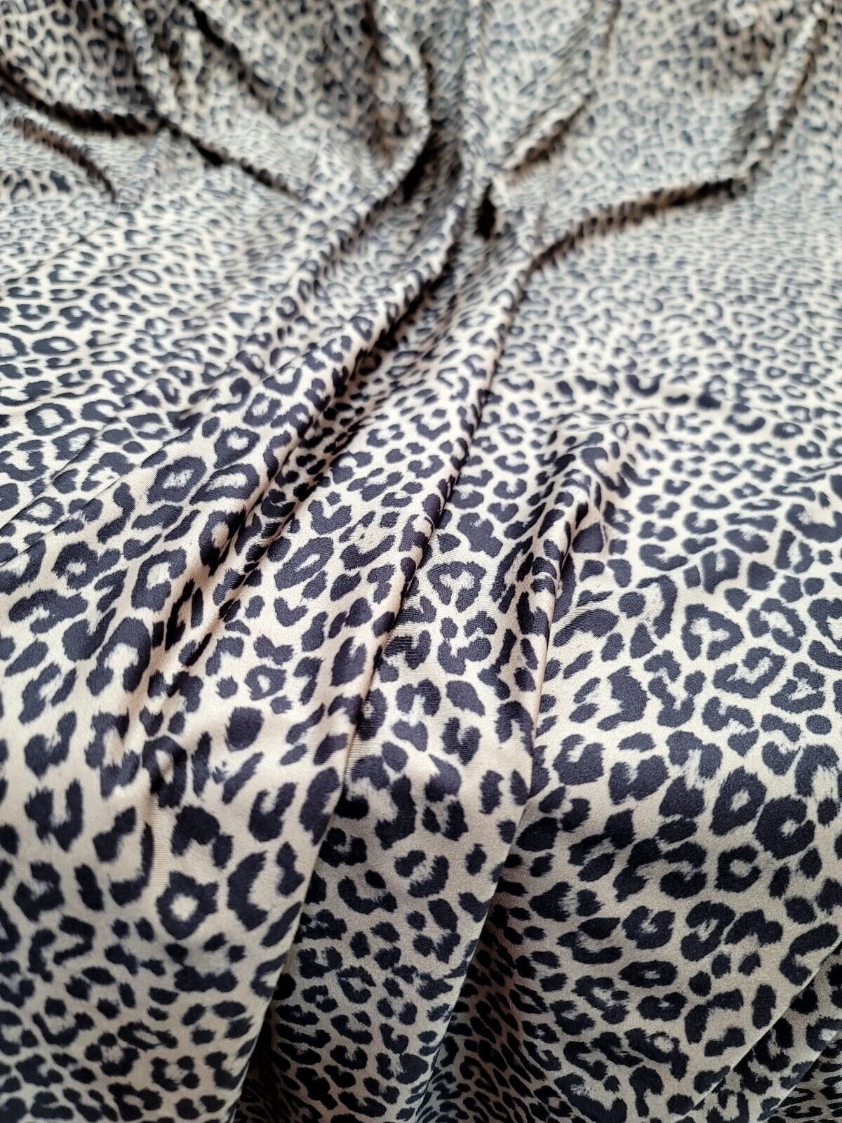 Stretch Spandex Cheetah Print Fabric Black/Brown