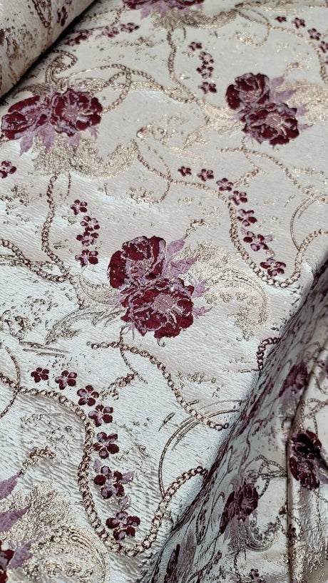 Brocade Jacquard Prom Fabric