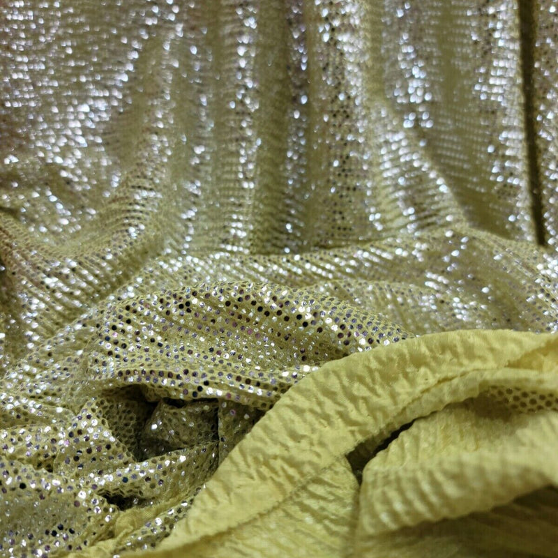 Stretch Textured Silver Fabric