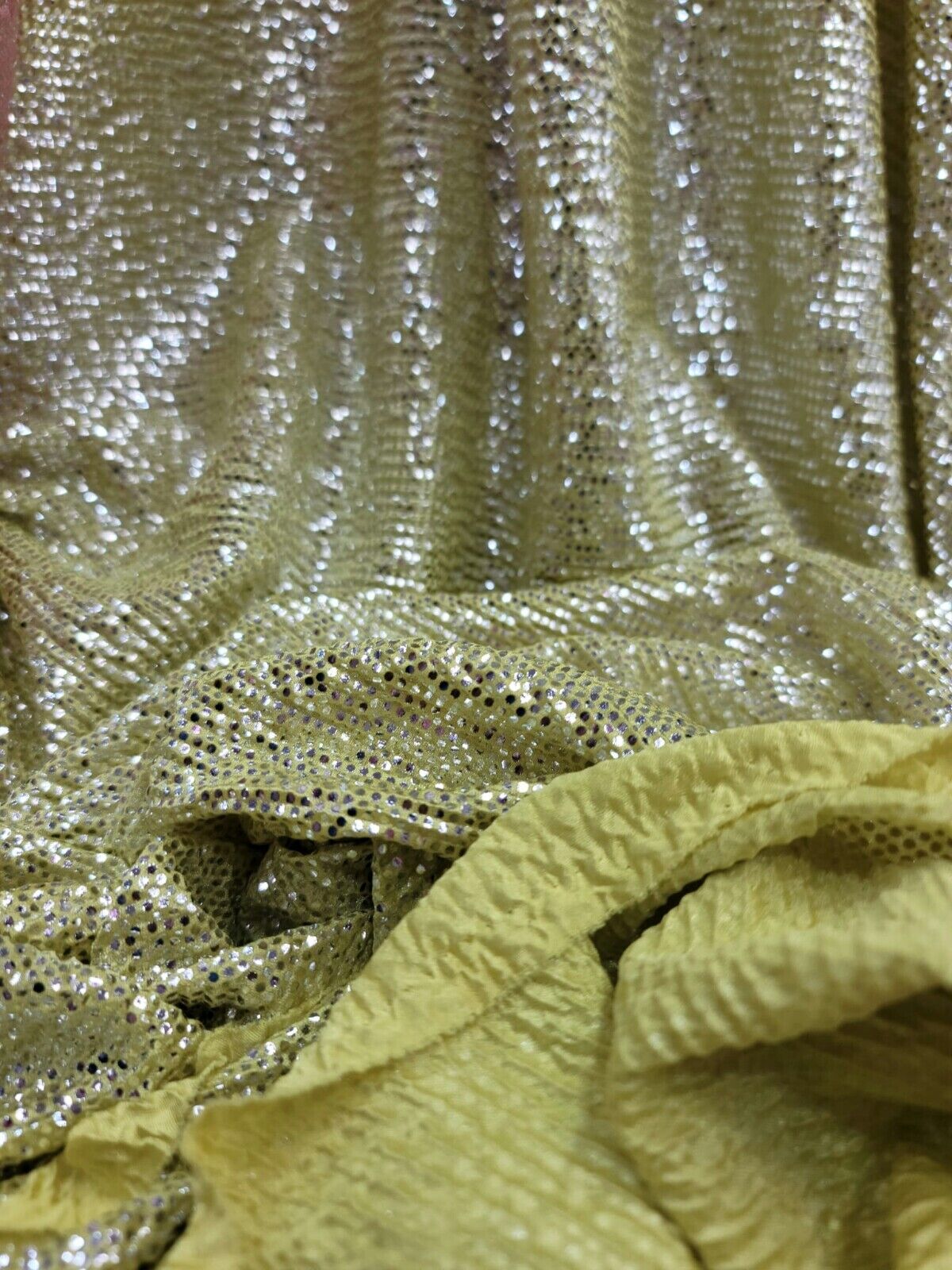 Stretch Textured Silver Fabric