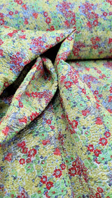 Brocade Jacquard Floral Embossed Green