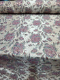 Brocade Jacquard Floral Fabric Beige Mauve