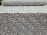 3D Floral Lace Gray Embroidery Sequin Fabric