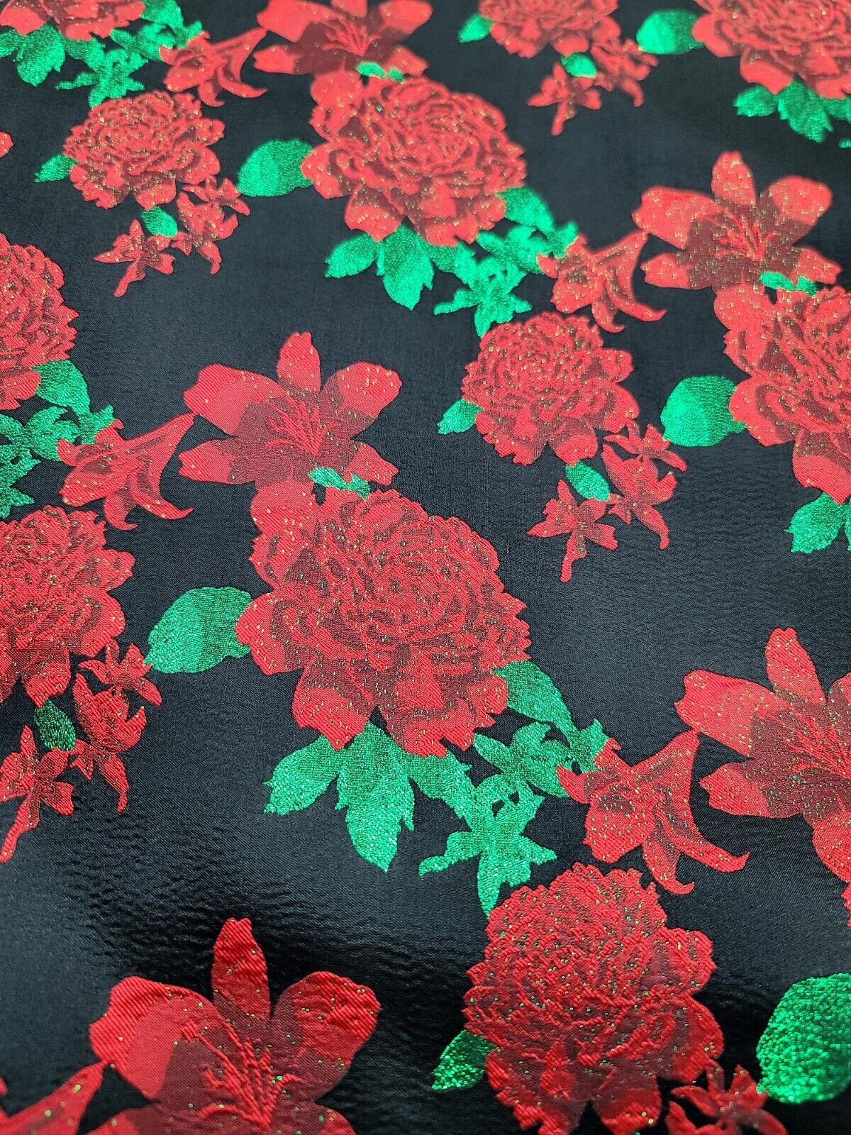 Brocade Jacquard Floral Fabric