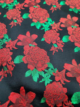 Brocade Jacquard Floral Fabric