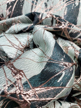 Metallic Brocade Fabric Hunter Green Sage Gold