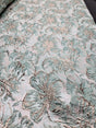 Brocade Jacquard Floral Brocade Mint Green Rose Gold