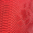 Red Faux Viper Sopythana Snake Skin Vinyl Fabric,