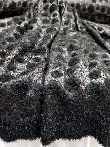 Black Sequin Stretch Fabric