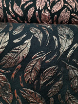 Black Gold Brocade Fabric