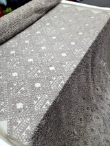 Embroidered Ribbon Lace Fabric Dark Olive Green