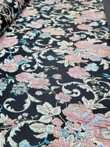 Brocade Floral Damask Jacquard Fabric
