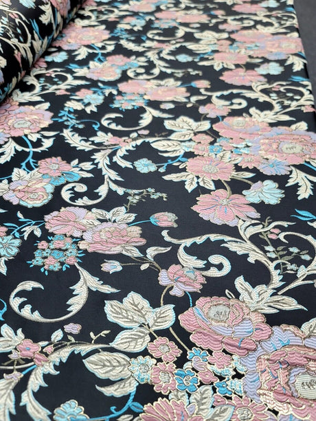 Brocade Floral Damask Jacquard Fabric