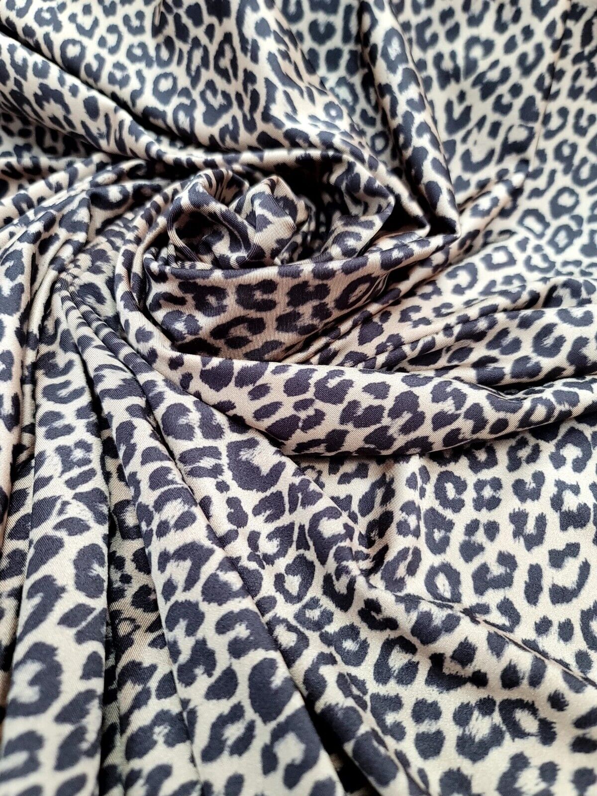 Stretch Spandex Cheetah Print Fabric Black/Brown