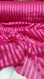Embroidered Lace Fabric Fuchsia Ribbon Mesh