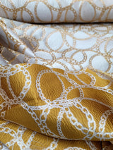 Champagne Gold Metallic Brocade Fabric