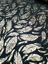 Black Gold Brocade Fabric