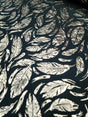 Black Gold Brocade Fabric
