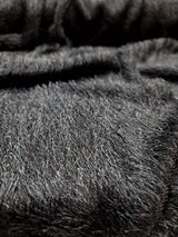 Stretch Faux Shaggy Fabric Eyelash Black Teal