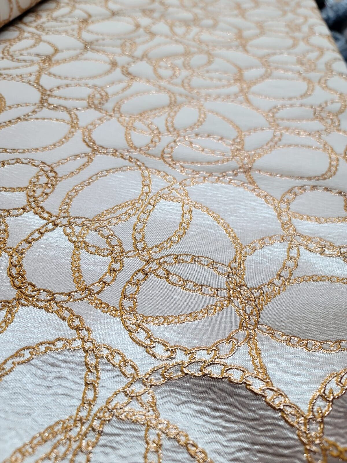 Champagne Gold Metallic Brocade Fabric