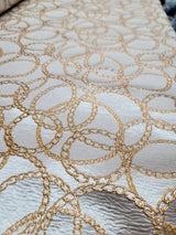 Champagne Gold Metallic Brocade Fabric