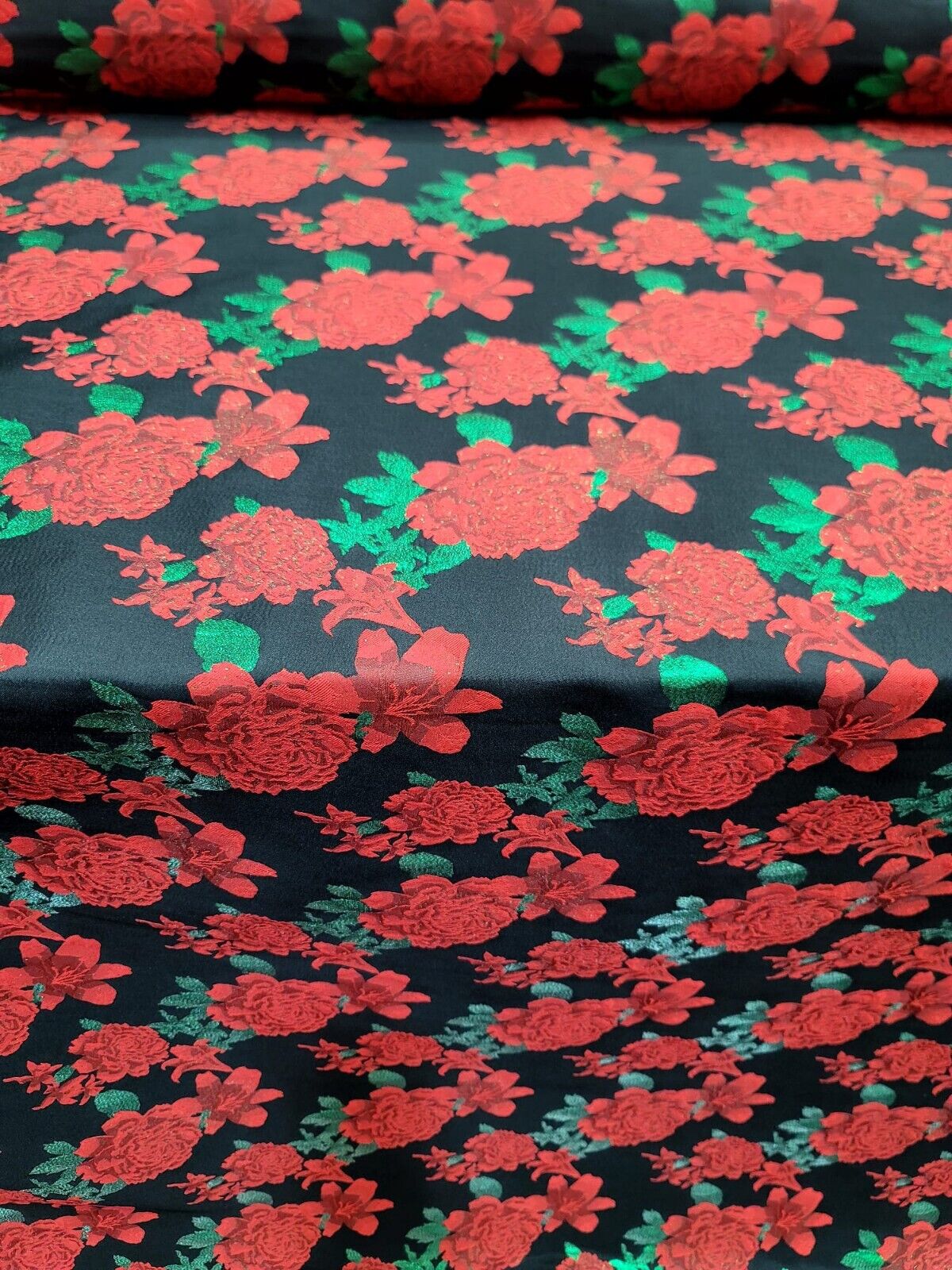 Brocade Jacquard Floral Fabric