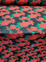 Brocade Jacquard Floral Fabric