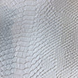 White Faux Viper Sopythana Snake Skin Vinyl Fabric,