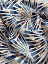 Brocade Jacquard Metallic Geometric Fabric