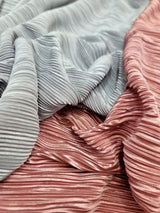 Pleated Stretch Fabric Dusty Rose