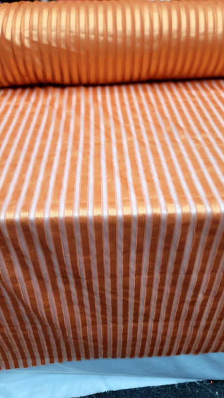 Orange Stretch Lace Fabric