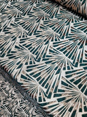 Brocade Jacquard Metallic Geometric Fabric
