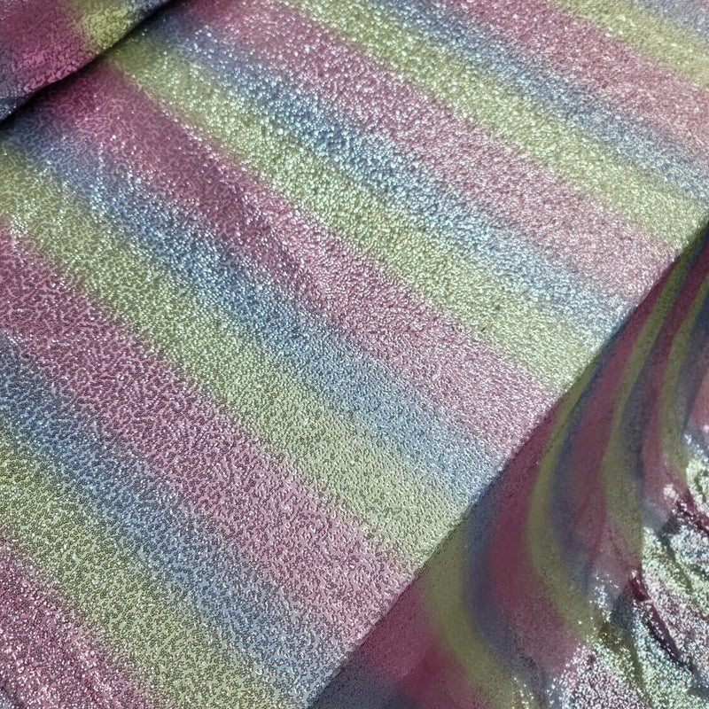 Sequin Fabric Vibrant Rainbow by the Yard