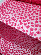3D Floral Lace Fuchsia with Butterflies