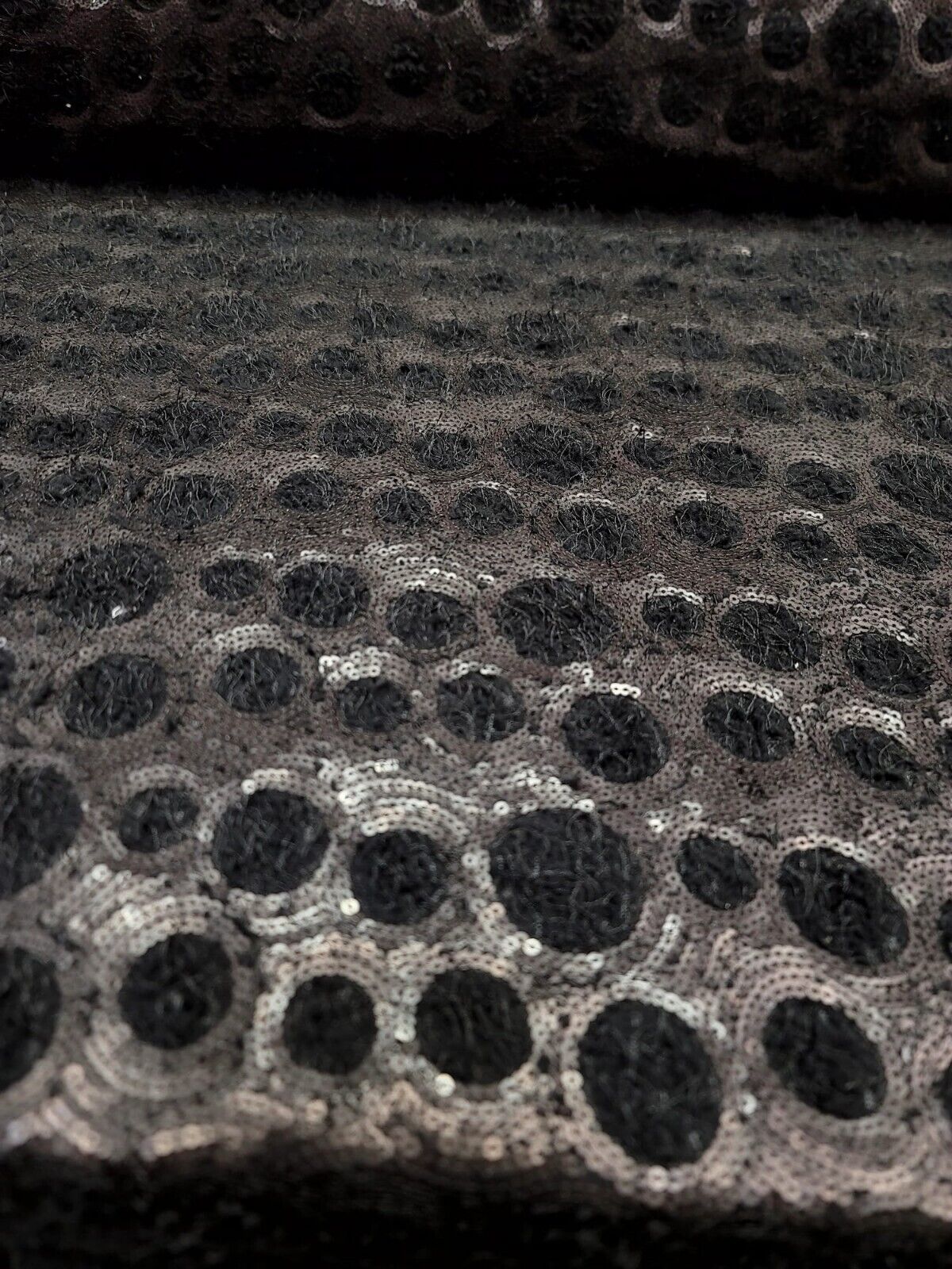 Black Sequin Stretch Fabric