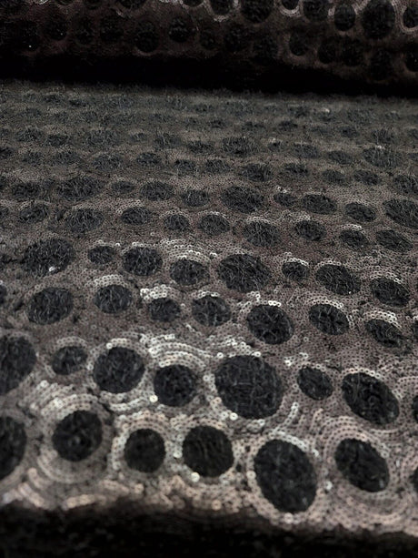 Black Sequin Stretch Fabric