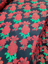 Brocade Jacquard Floral Fabric