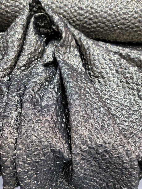Brocade Jacquard Fabric Antique Gold