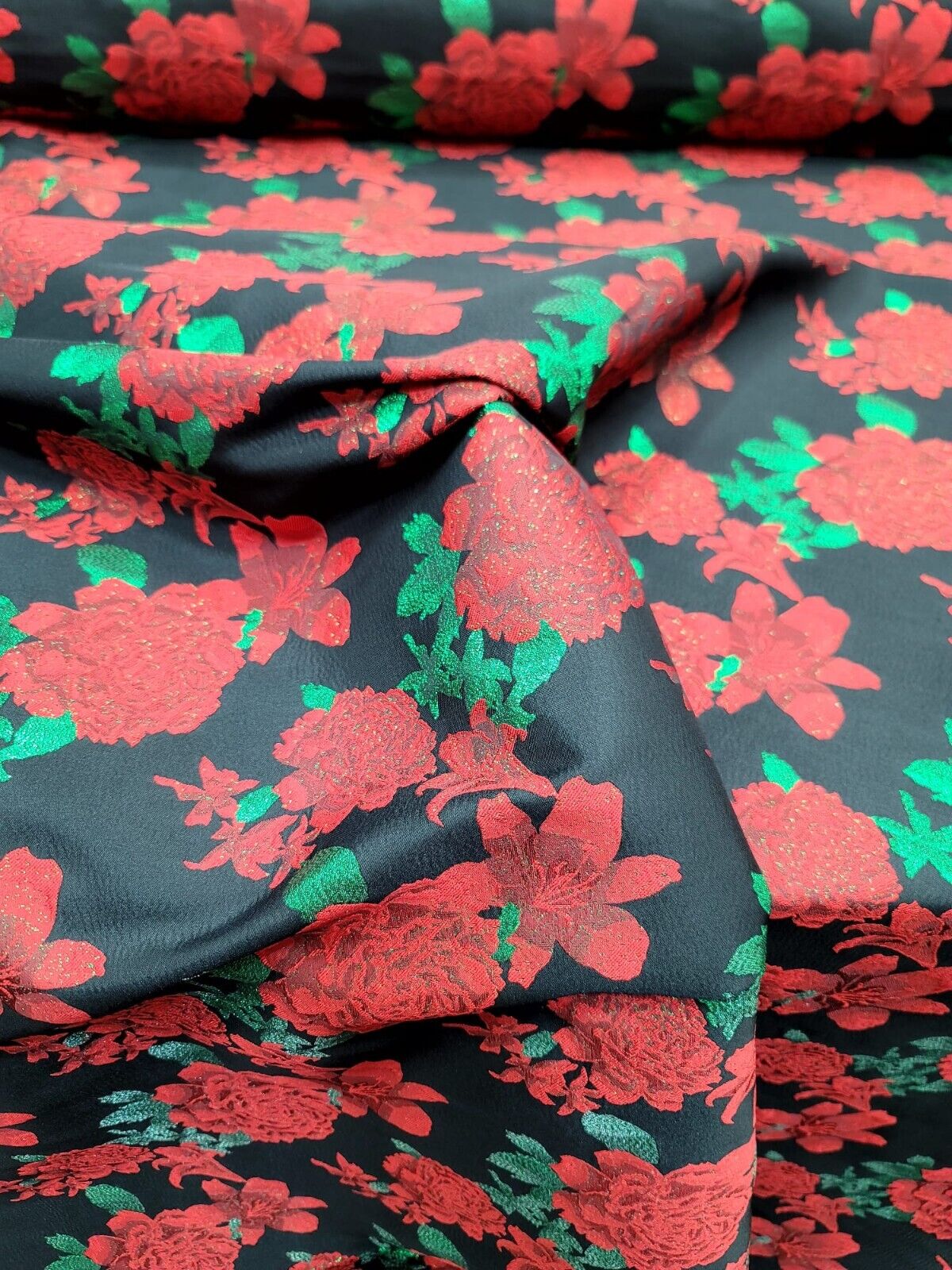 Brocade Jacquard Floral Fabric