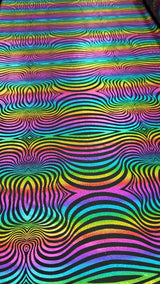 Stretch Foil Spandex Fabric Pink Purple Blue