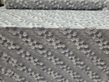 3D Floral Lace Gray Embroidery Sequin Fabric